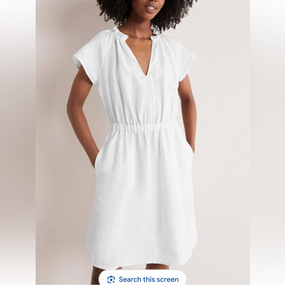 Boden White Linen Dress